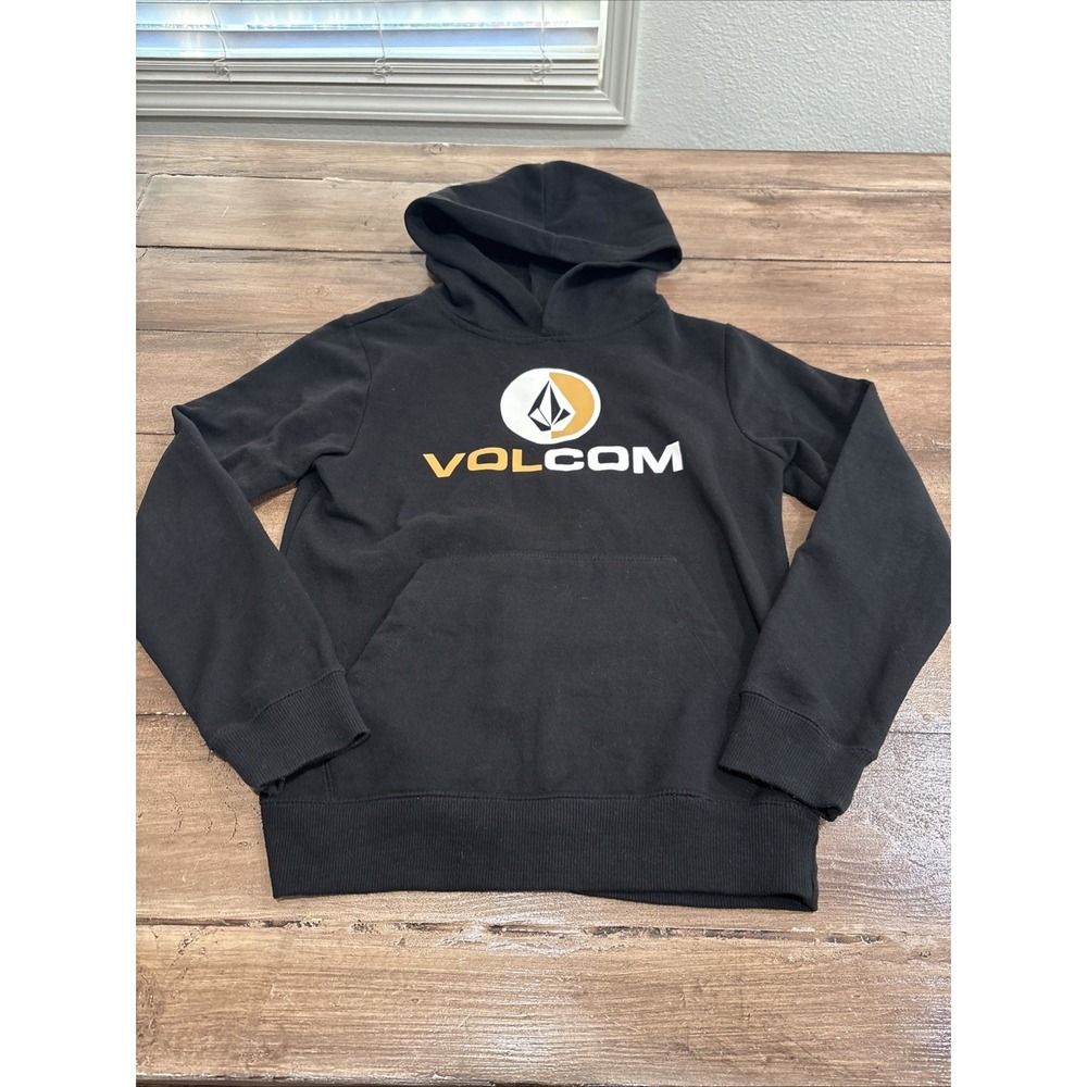 BOYS SIZE LARGE Volcom BLACK ICONIC STONE Pullover Hoodie NWT